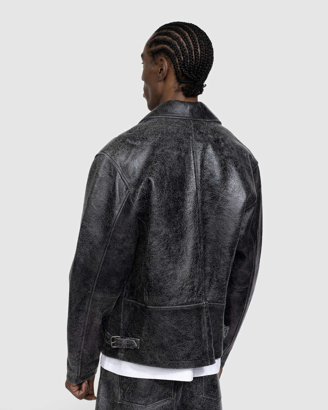 Guess USA Crackle Leather Jacket Black Highsnobiety Shop