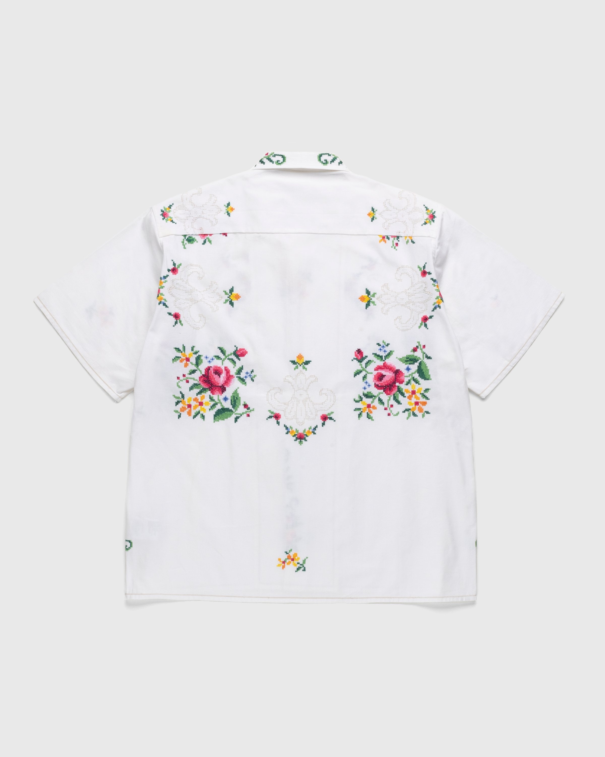 Diomene by Damir Doma – Embroidered Vacation Shirt White/Green - Shirts - White - Image 2