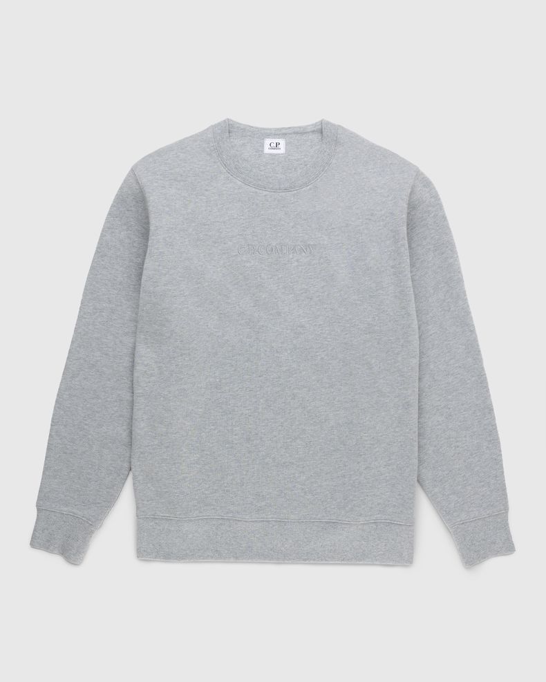 Diagonal Raised Fleece Logo Sweatshirt Grey