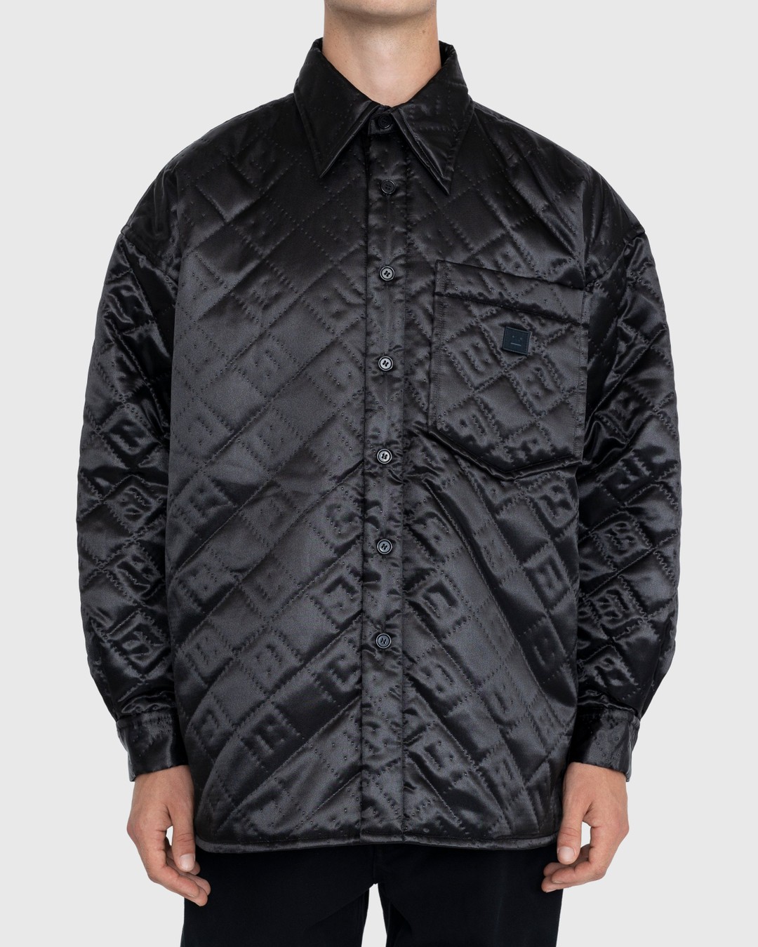 Acne Studios – Quilted Satin Jacket Black - Outerwear - Black - Image 2