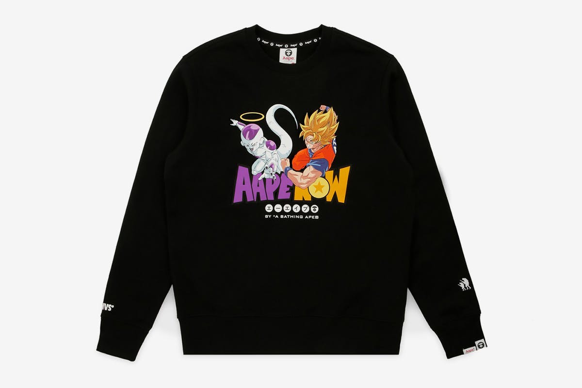 AAPE by A Bathing Ape Dragon Ball Super Broly crewneck black