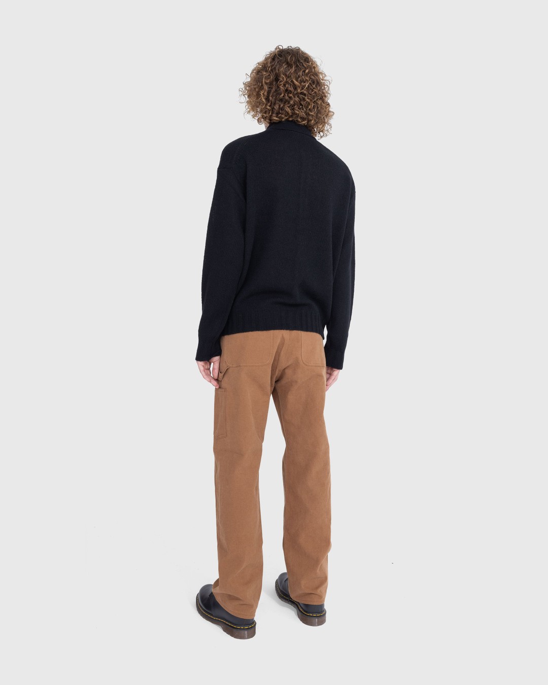 Auralee – Shetland Wool Cashmere Knit Cardigan Black - Knitwear - Black - Image 4