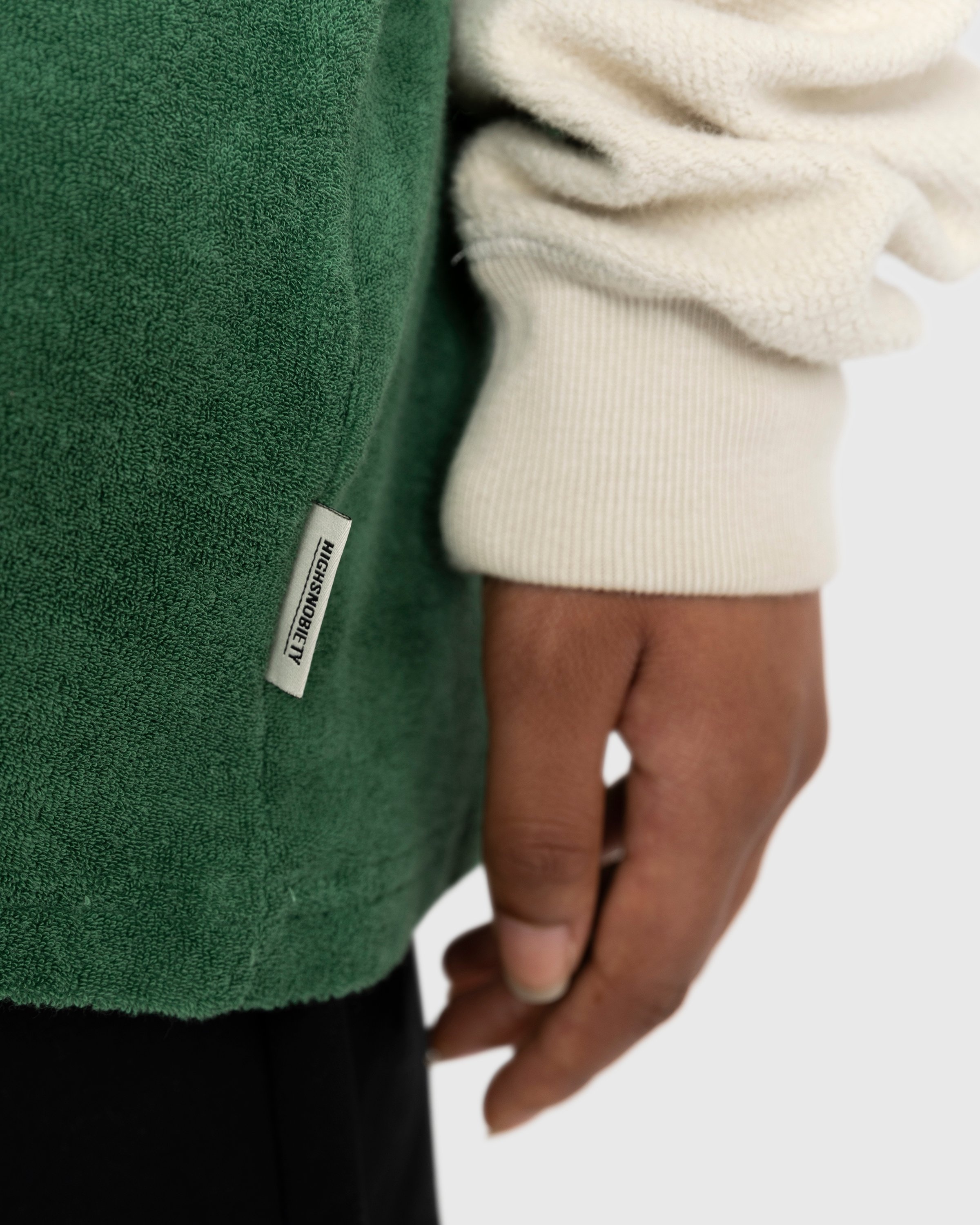 Highsnobiety – HS Logo Reverse Terry T-Shirt Green - Tops - Green - Image 5