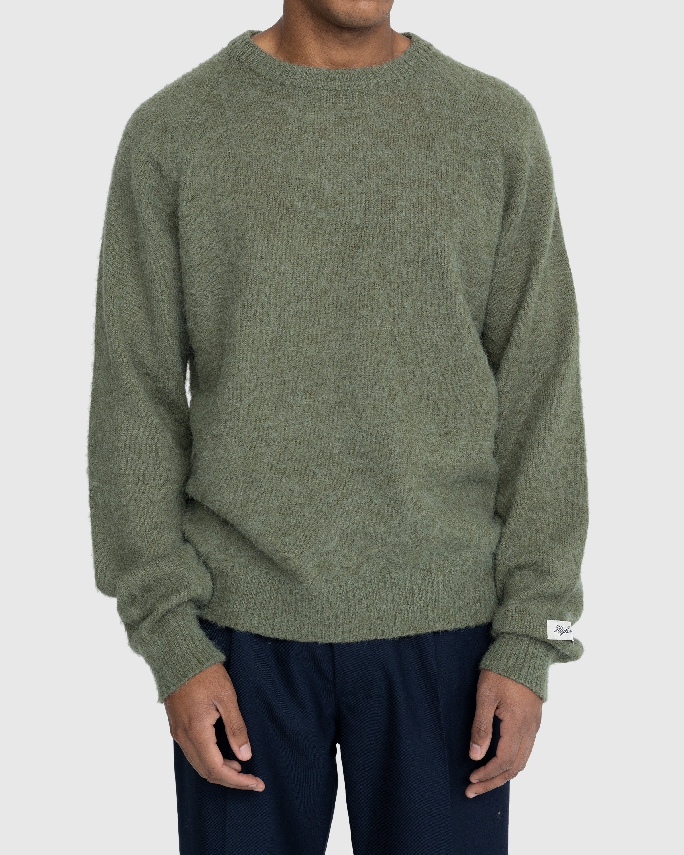 Highsnobiety – Alpaca Raglan Sweater Dark Green - Knitwear - Green - Image 2