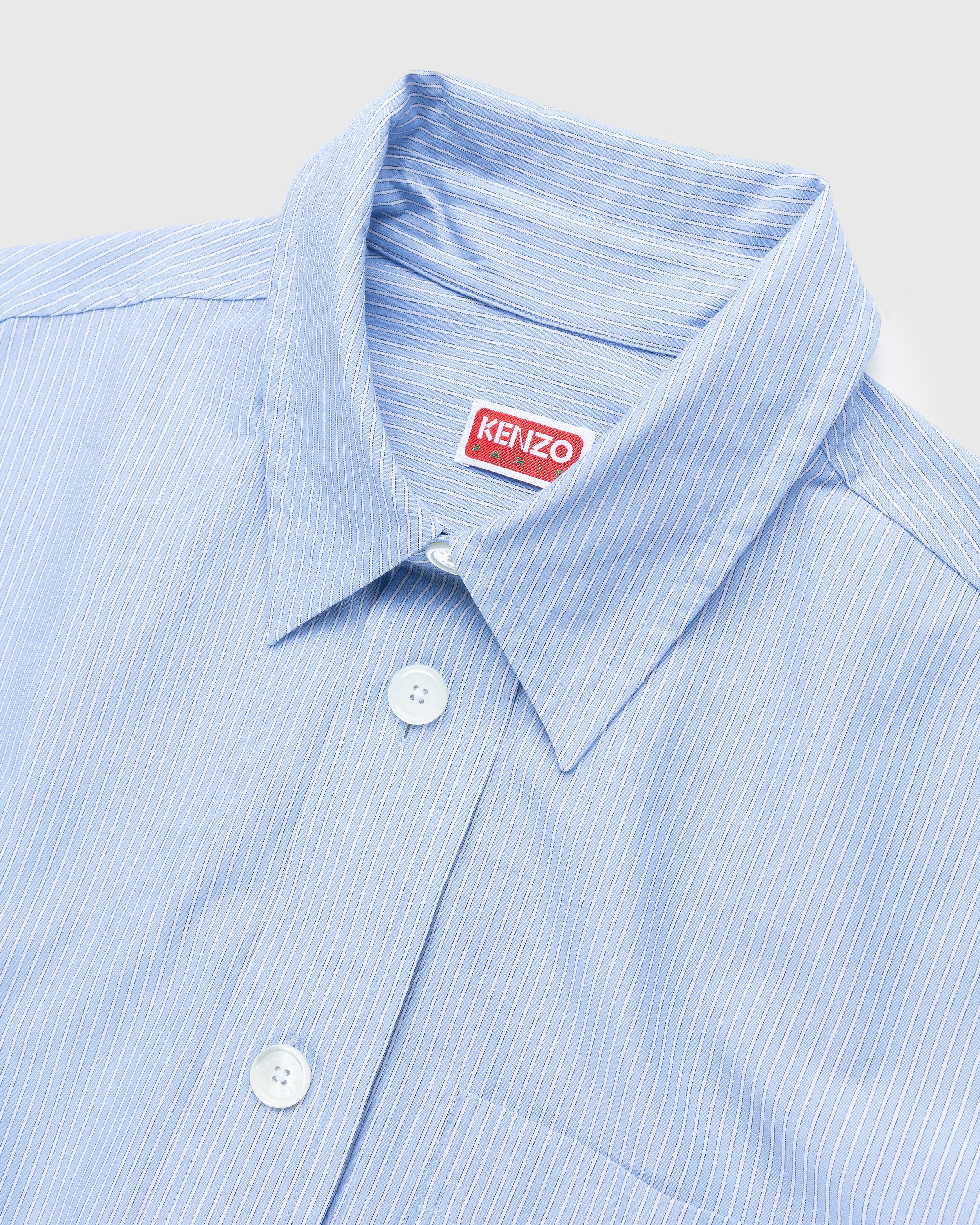 Kenzo – Boke Flower Crest Overshirt Sky Blue - Shirts - Blue - Image 4