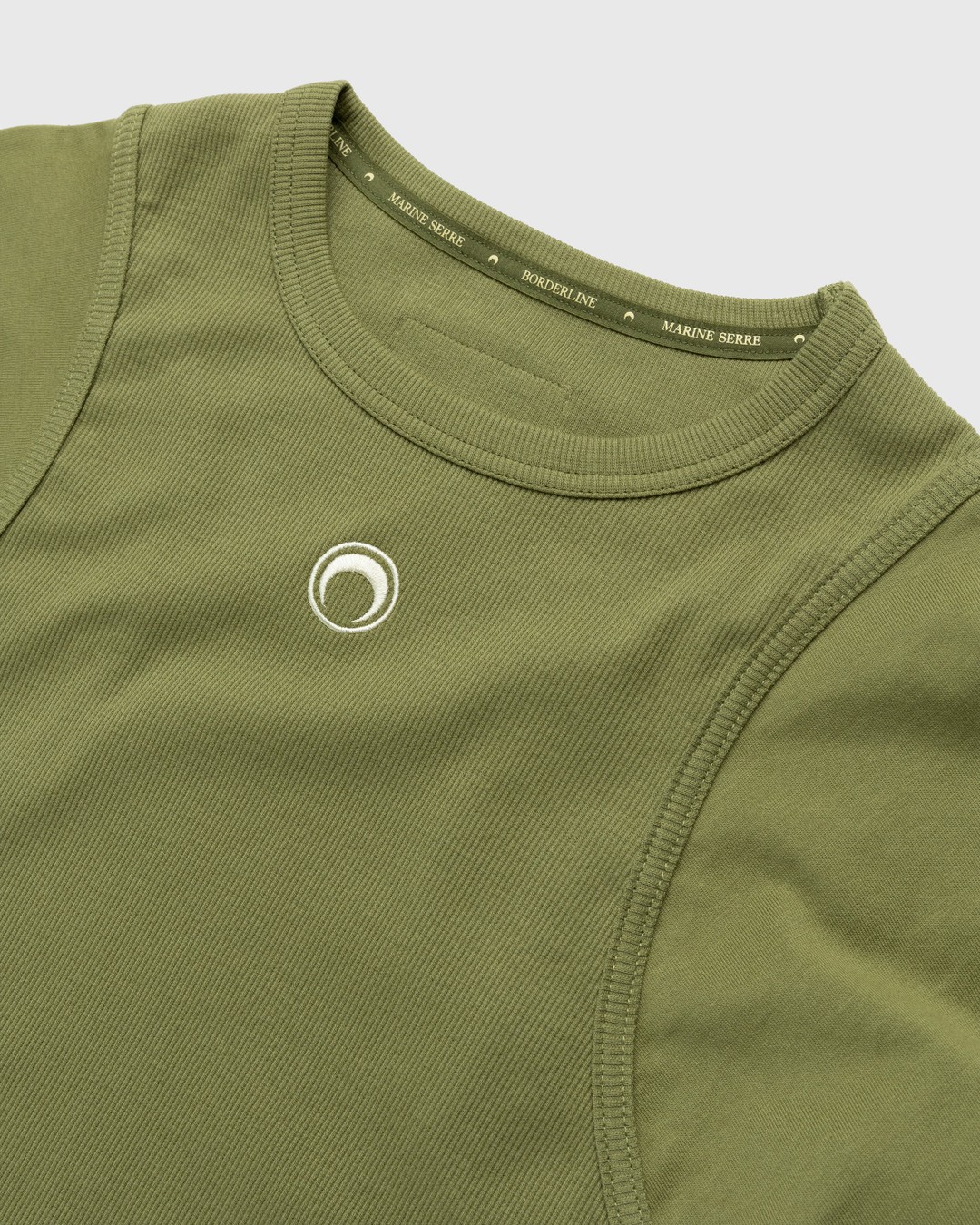 Marine Serre – Organic Cotton Relaxed Long-Sleeve Top Green - Longsleeves - Green - Image 5