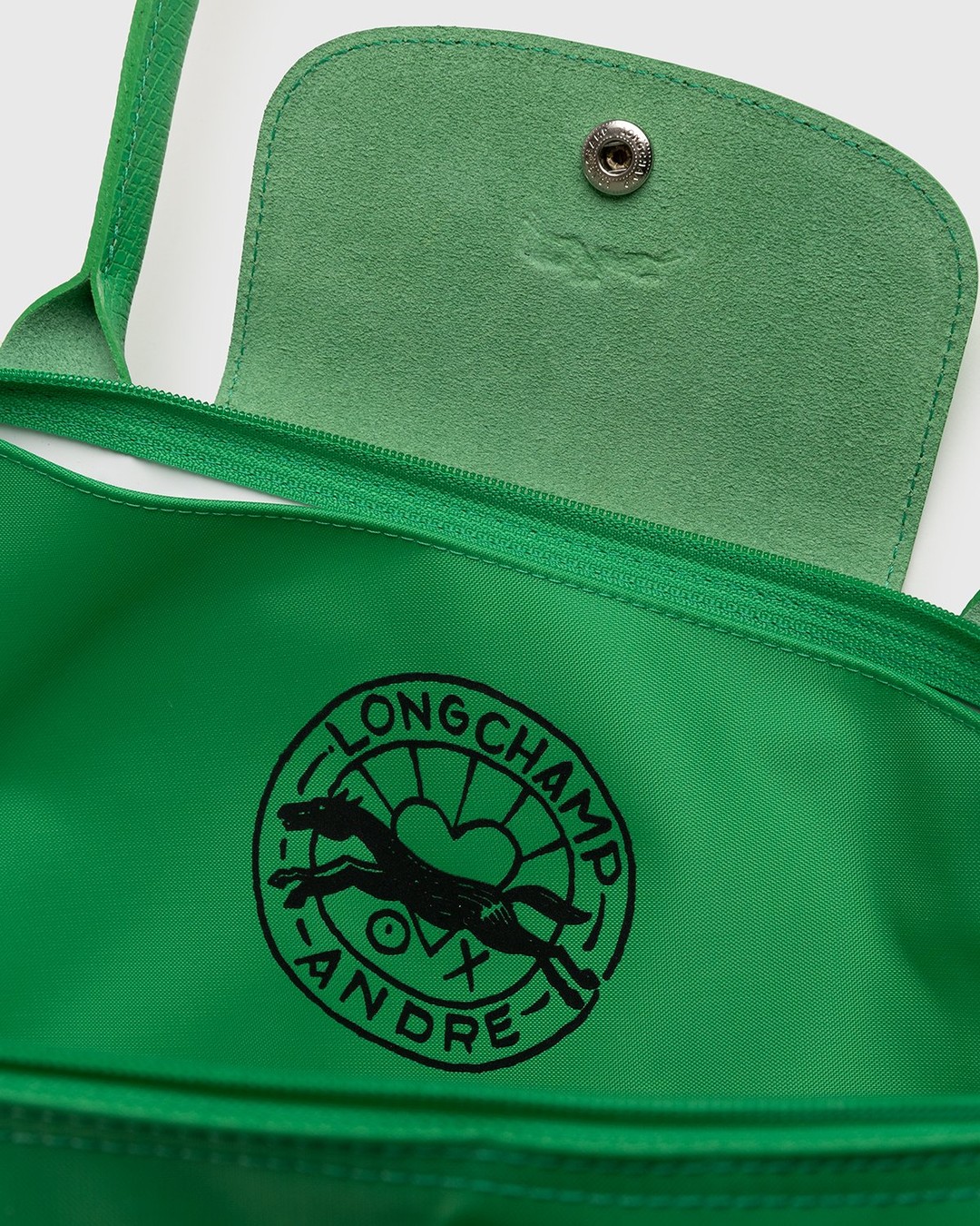 Longchamp x André Saraiva – Le Pliage André Shoulder Bag Green - Bags - Green - Image 5