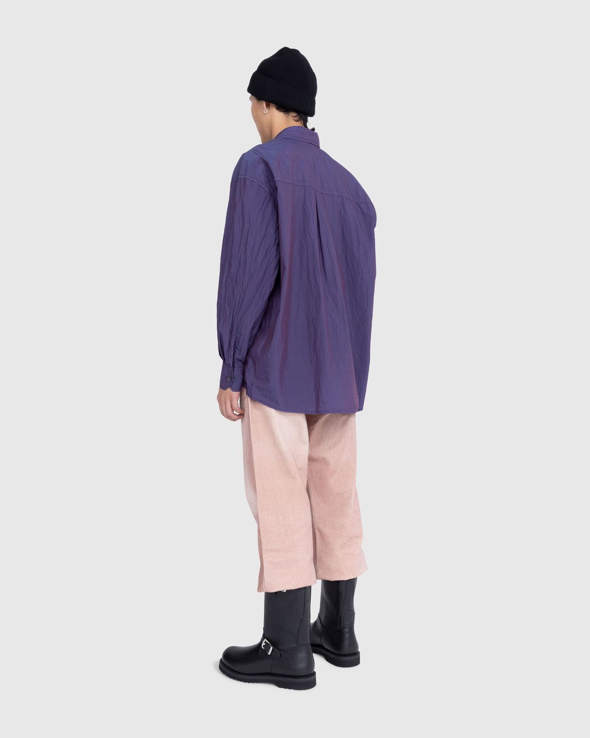 Our Legacy – Borrowed Shirt Blackcurrant Parachute Poplin - Shirts - Purple - Image 3