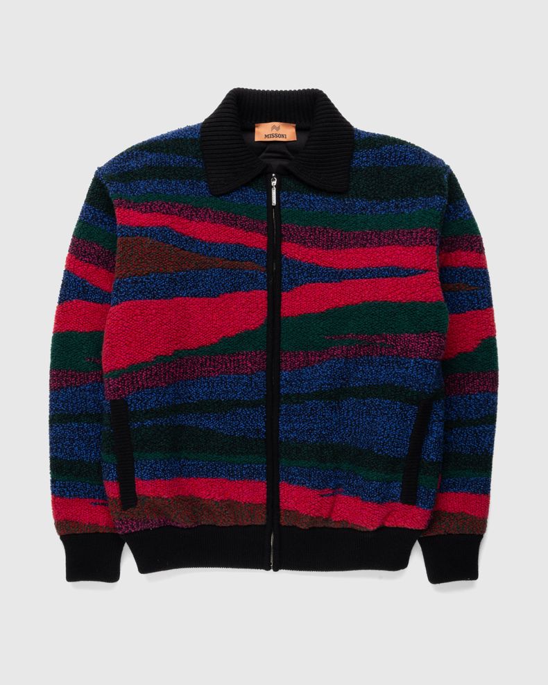 Wool Bomber Jacket Black/Red