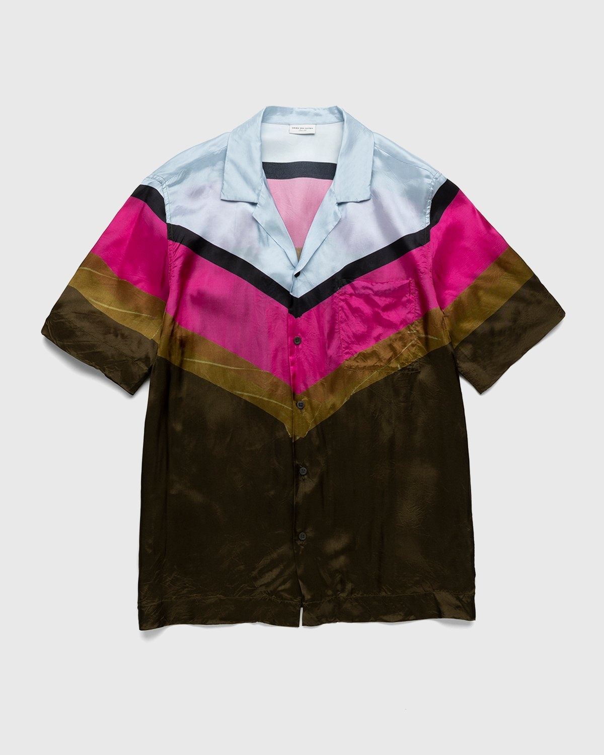 Dries van Noten – Carltone Shirt Khaki - Shirts - Green - Image 1
