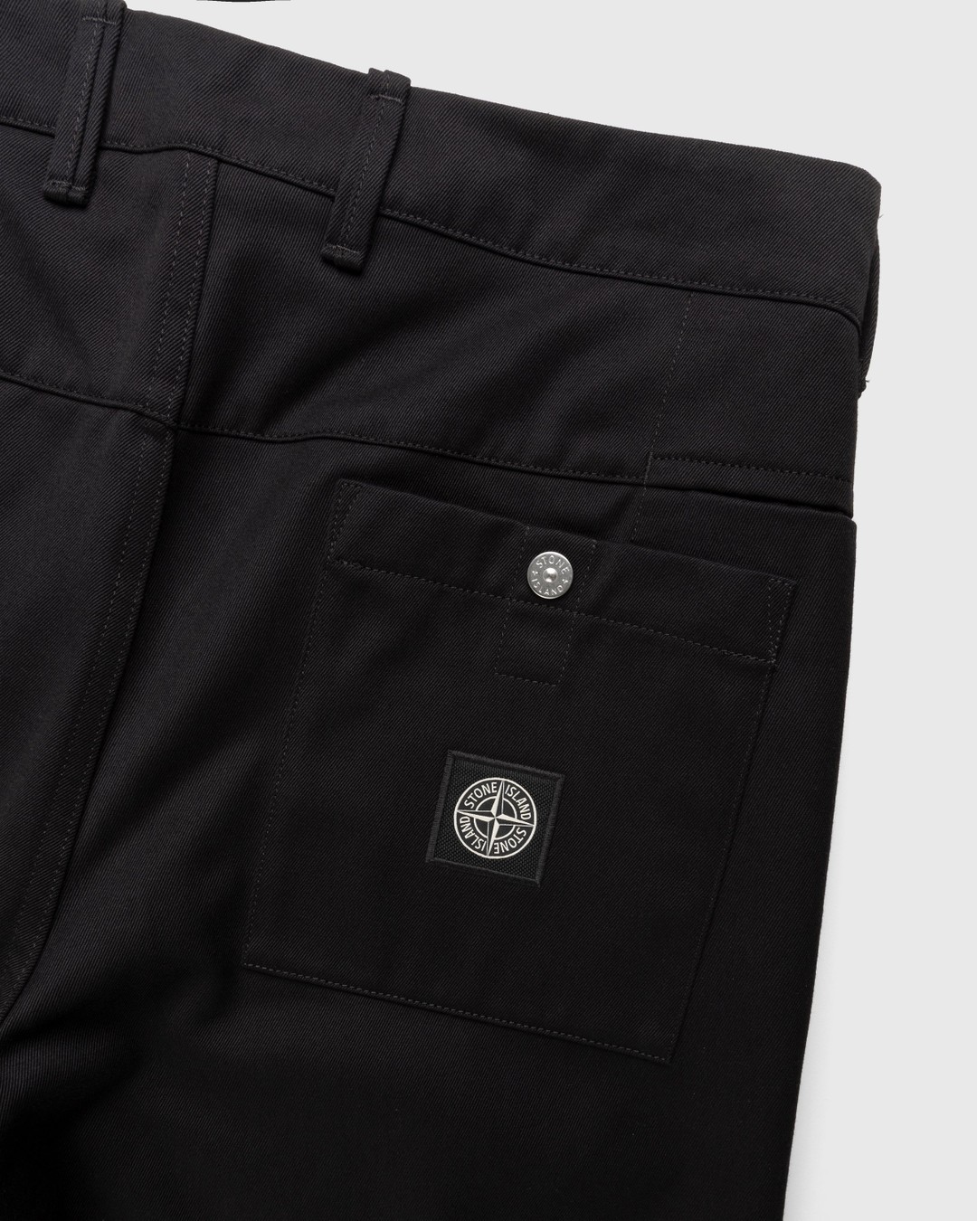 Stone Island – 31928 Gabardine Chino Pants Black - Pants - Black - Image 3