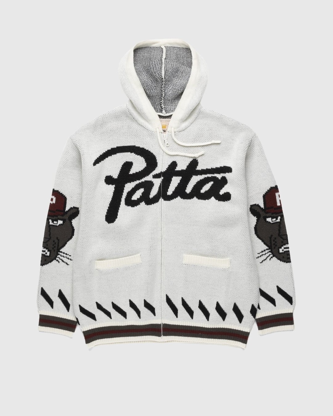 Patta – Cartoon Knitted Jacket Whitecap Gray - Outerwear - Grey - Image 1