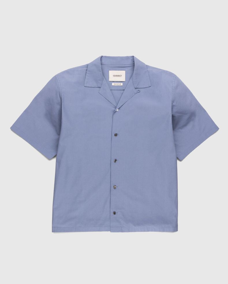Poplin Short-Sleeve Shirt Blue