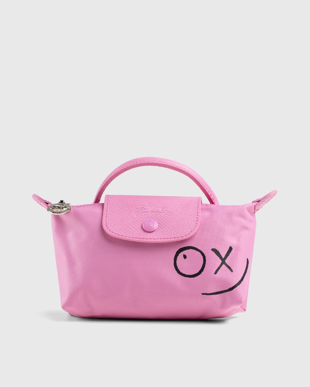 Longchamp x André Saraiva – Le Pliage André Pouch Pink - Bags - Pink - Image 1