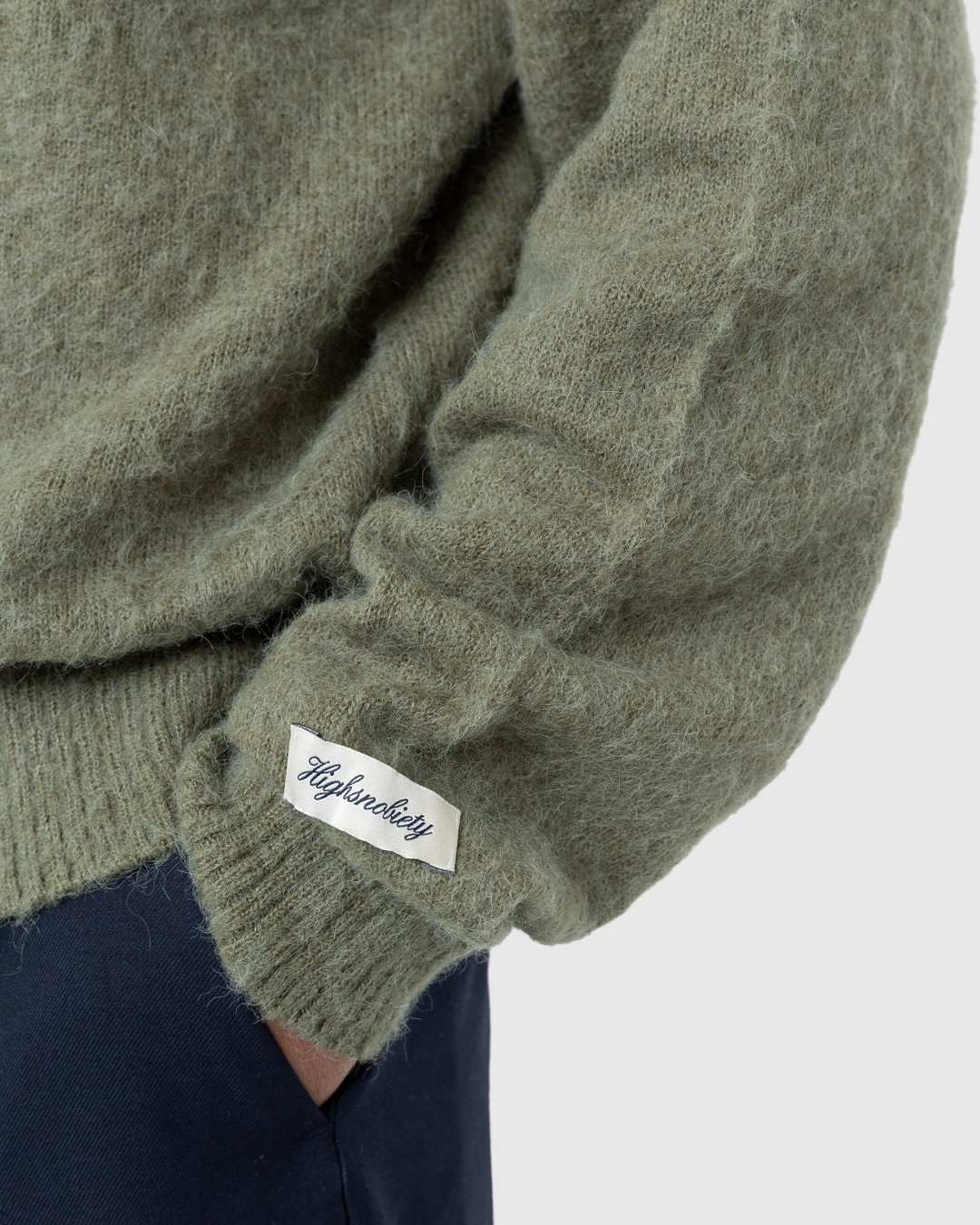 Highsnobiety – Alpaca Raglan Sweater Dark Green - Knitwear - Green - Image 4