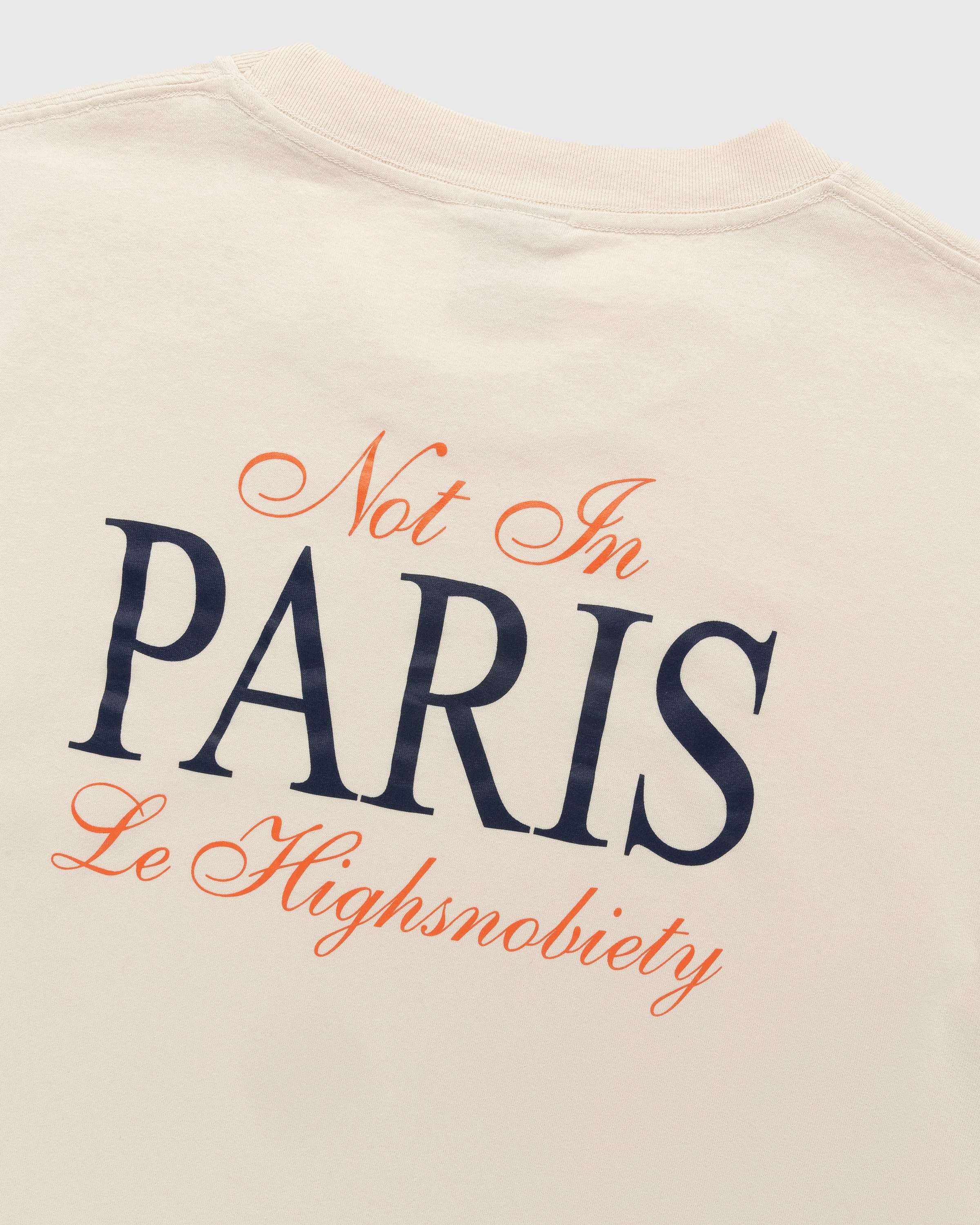 Highsnobiety – Not In Paris 4 Eiffel Tower T-Shirt Eggshell - Tops - Beige - Image 3