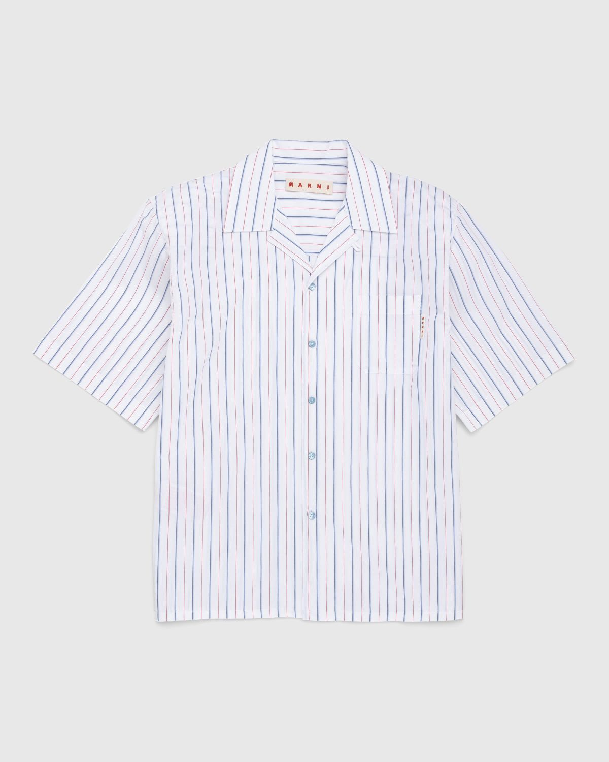 Marni – Striped Button-Up Shirt White - Shirts - White - Image 1