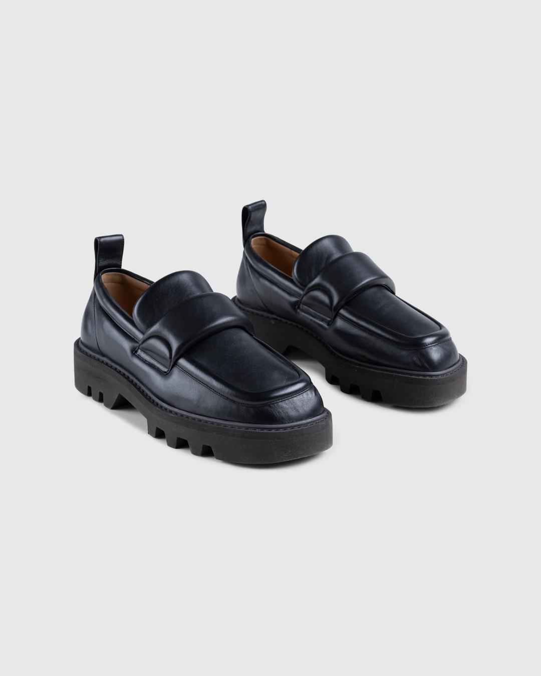 Dries van Noten – Padded Leather Loafers Black - Sandals - Black - Image 3