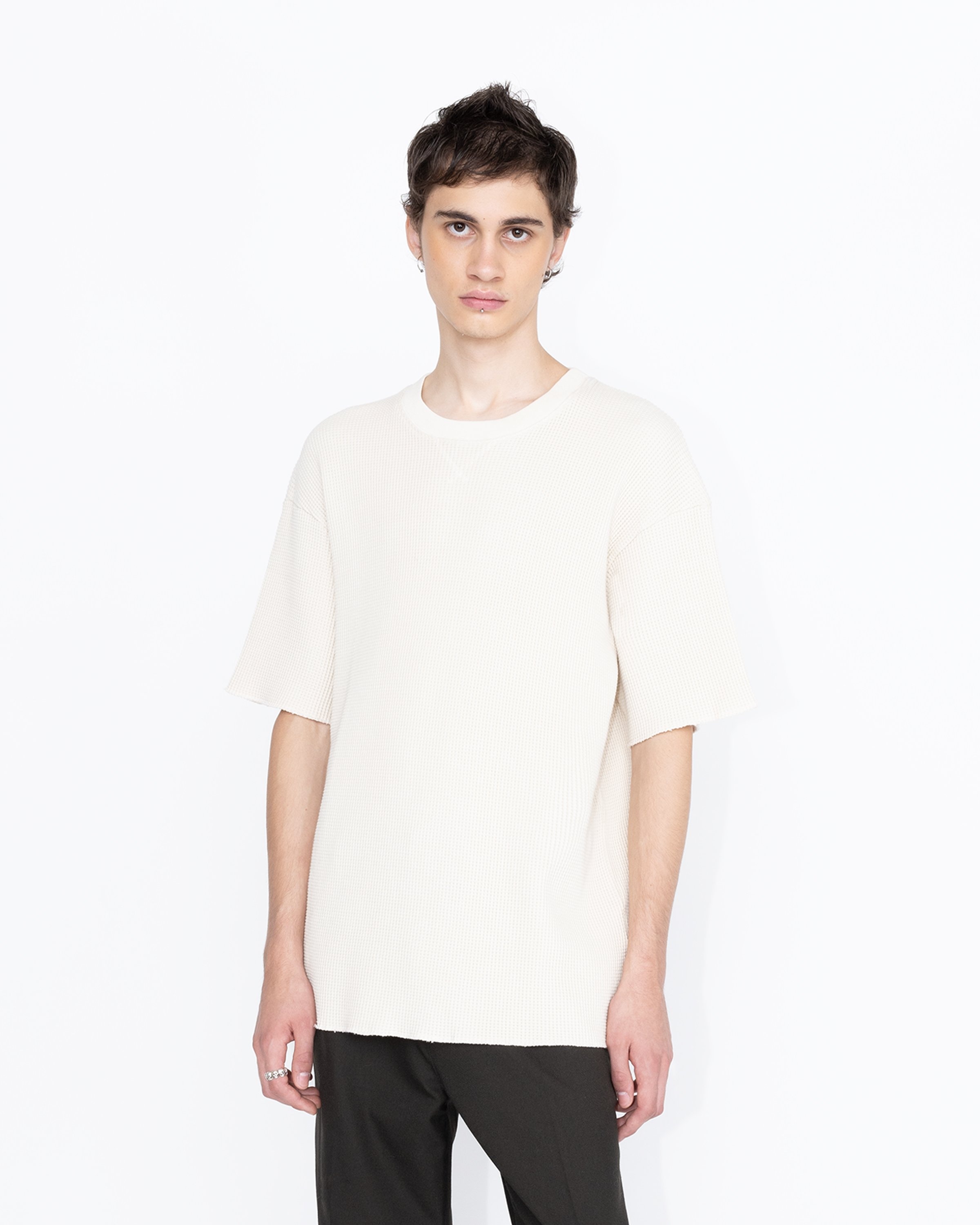 Highsnobiety HS05 – Thermal Short Sleeve Natural - Tops - Beige - Image 3