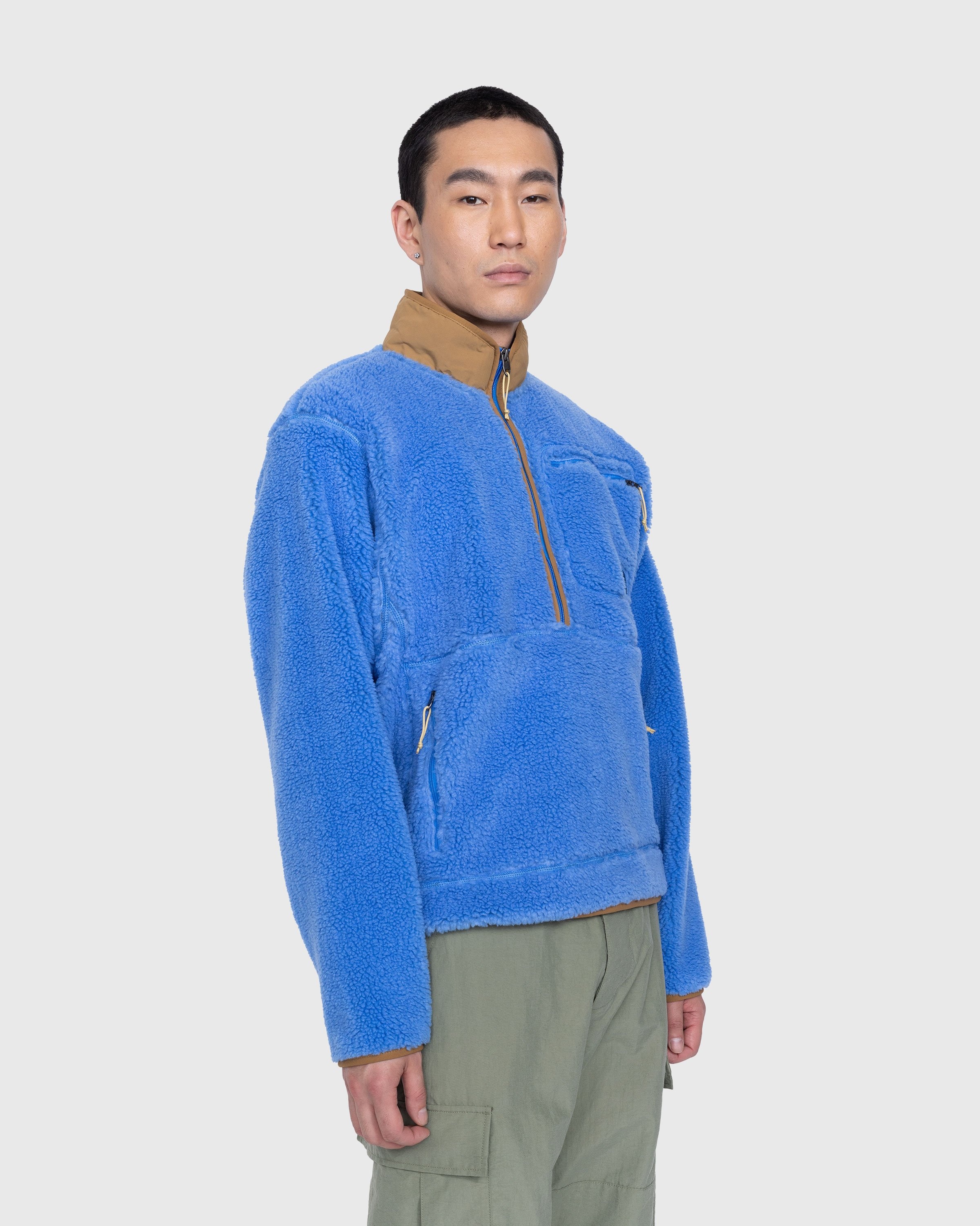 The North Face – Extreme Pile Pullover Super Sonic Blue/Utility Brown - Fleece - Blue - Image 3