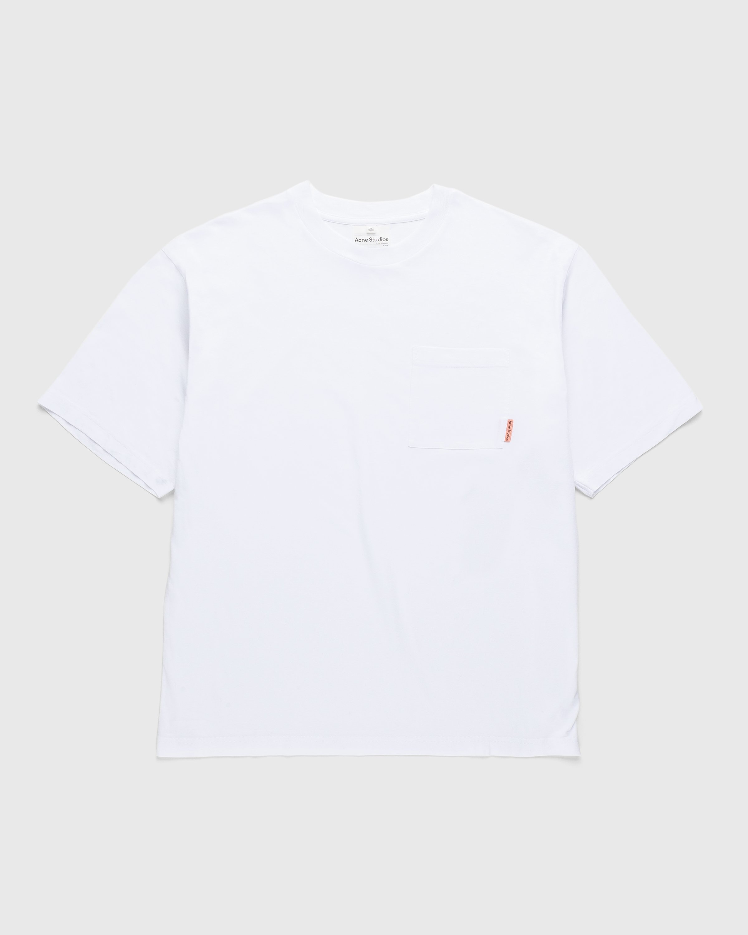 Acne Studios – Organic Cotton Pocket T-Shirt White - T-Shirts - White - Image 1