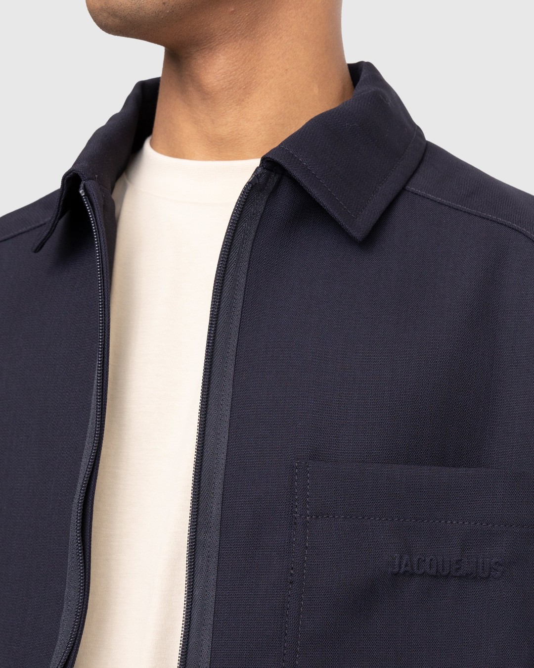 JACQUEMUS – Le Blouson Linu Navy - Outerwear - Blue - Image 8