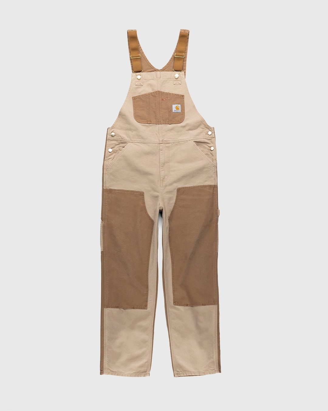 Carhartt WIP – Double Knee Bib Overall Dust Hamilton Brown - Pants - Brown - Image 1