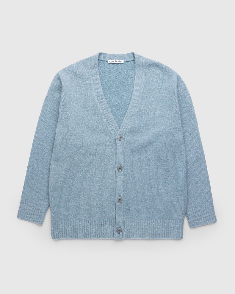 Wool Blend Cardigan Mineral Blue