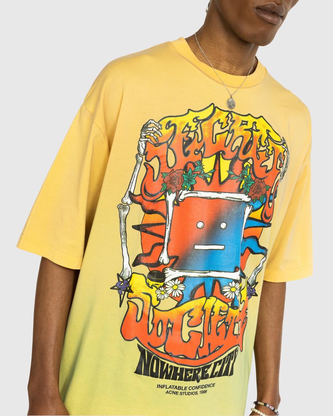 Acne Studios – Cracked Print T-Shirt Multi - Tops - Multi - Image 4