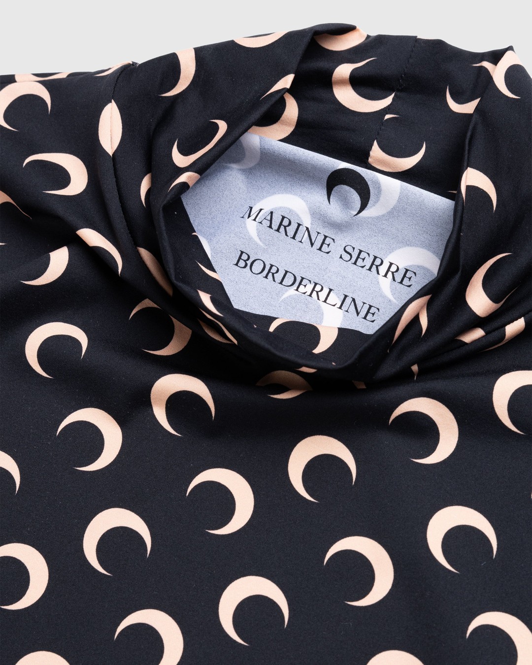 Marine Serre – All-Over Moon Print Second Skin Top Brown - Tops - Black - Image 6