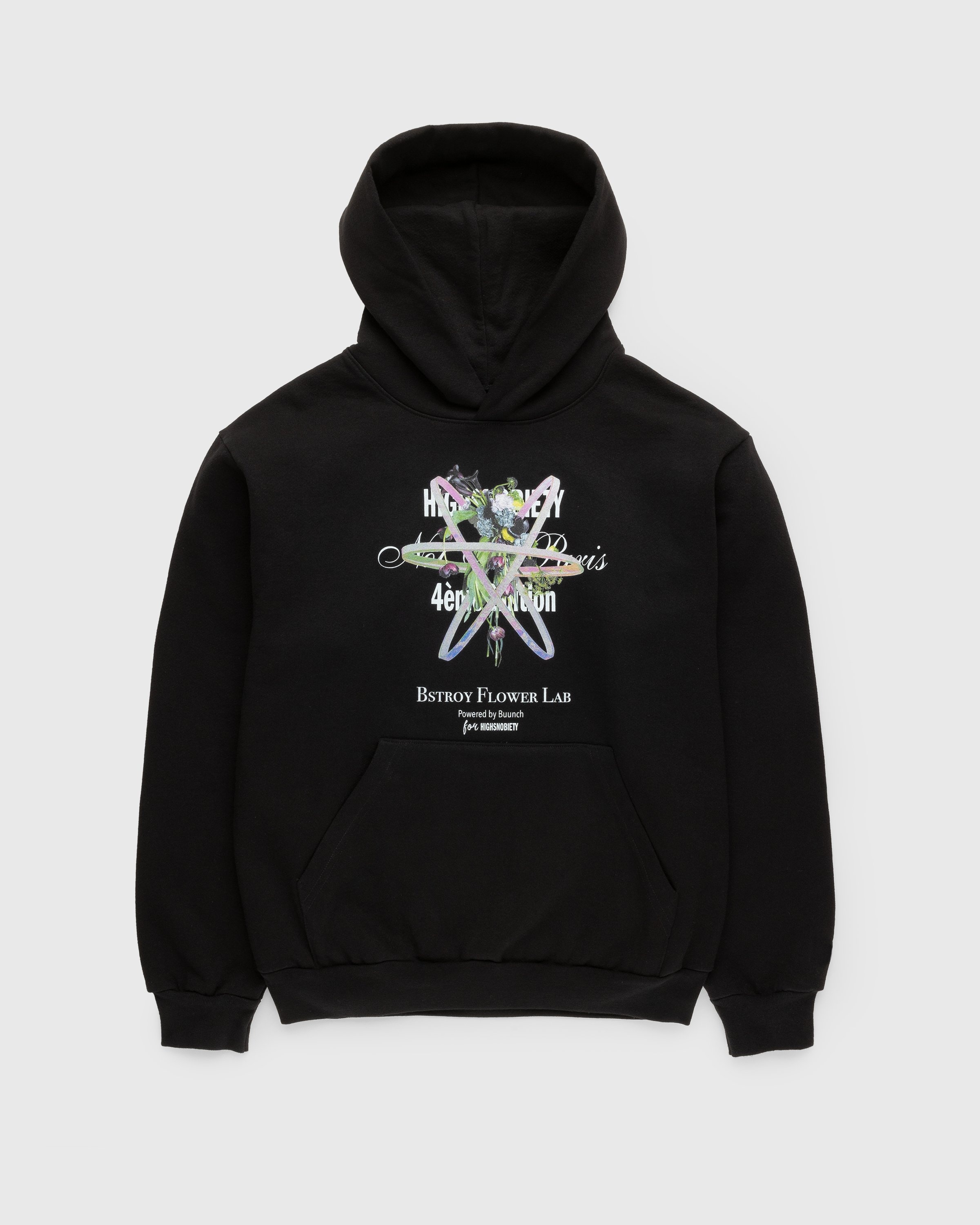 Bstroy x Highsnobiety – Not In Paris 4 Flower Hoodie Black - Sweats - Black - Image 1