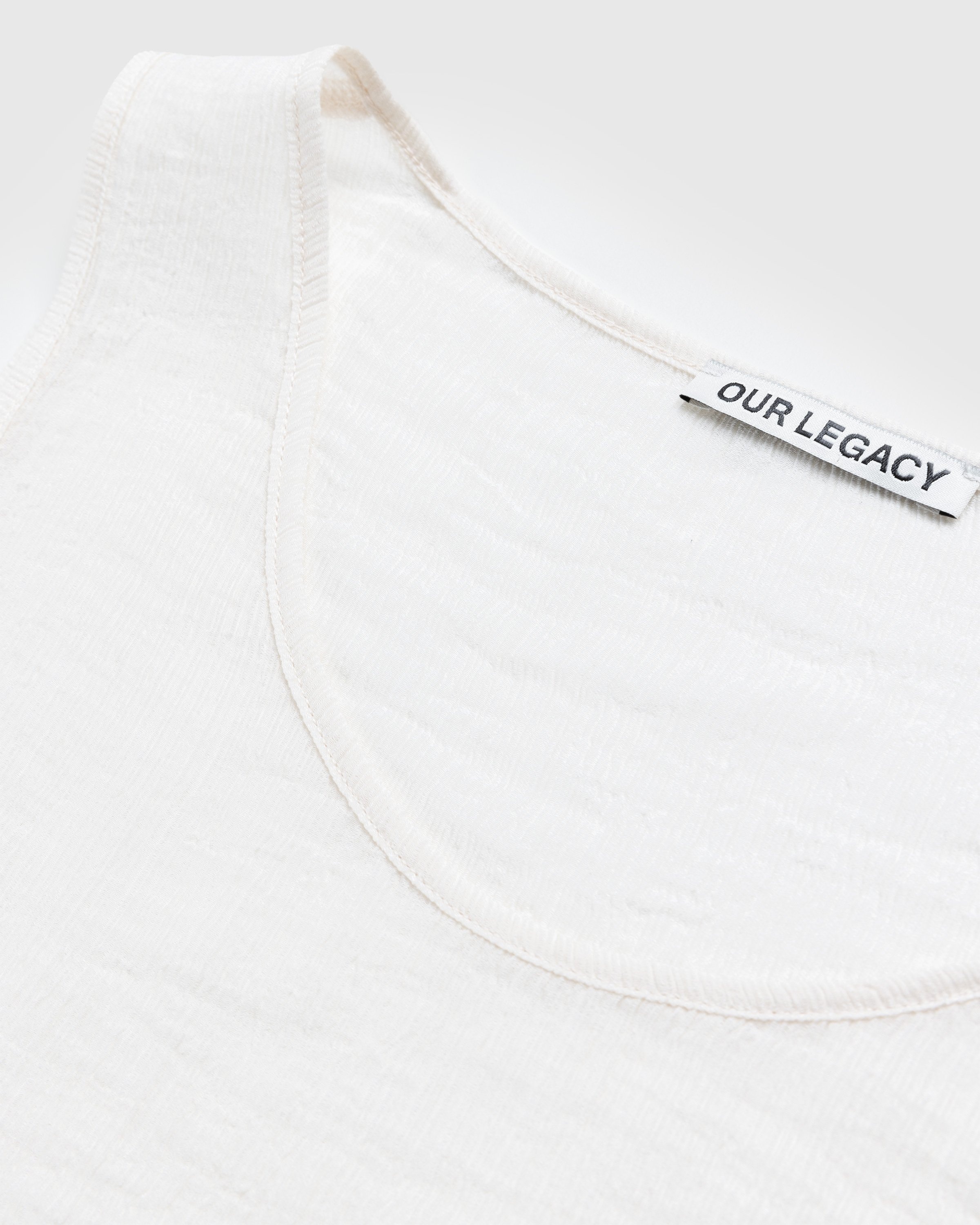 Our Legacy – Singlet Almond Milk Ruffle Viscose - Tops - Beige - Image 5