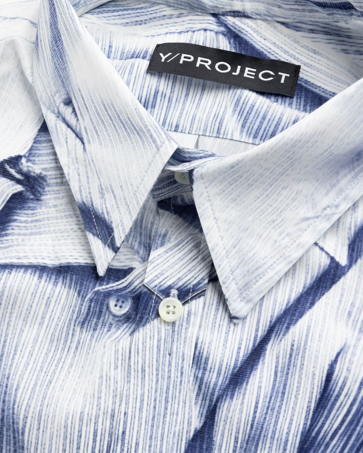 Y/Project – Compact Print Shirt Light Blue - Shirts - Blue - Image 6