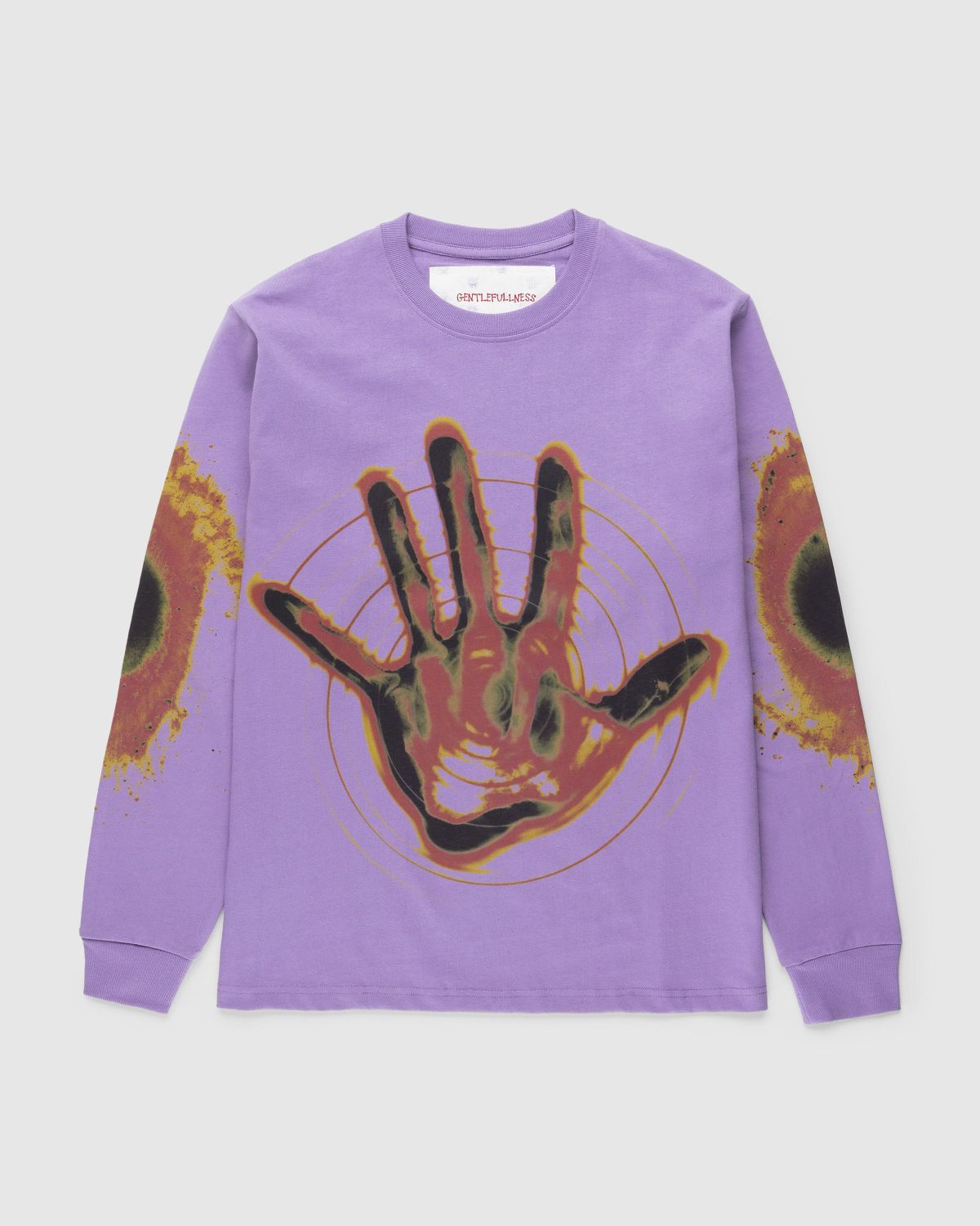 Gentle Fullness – Recycled Cotton Hand Longsleeve Tee Purple - Longsleeves - Multi - Image 1