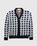 Checked Mohair Cardigan Black