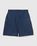 Texture Nylon Mid Length Elastic Shorts Midnight blue