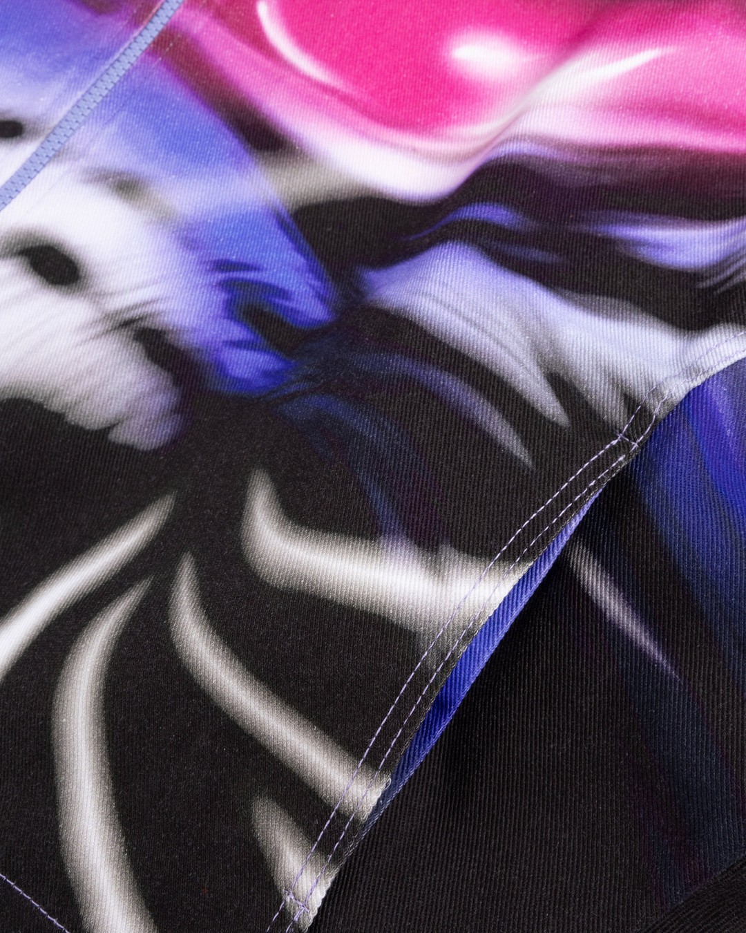 Gerrit Jacob – Printed Denim Jacket Navy/Lilac - Outerwear - Purple - Image 6