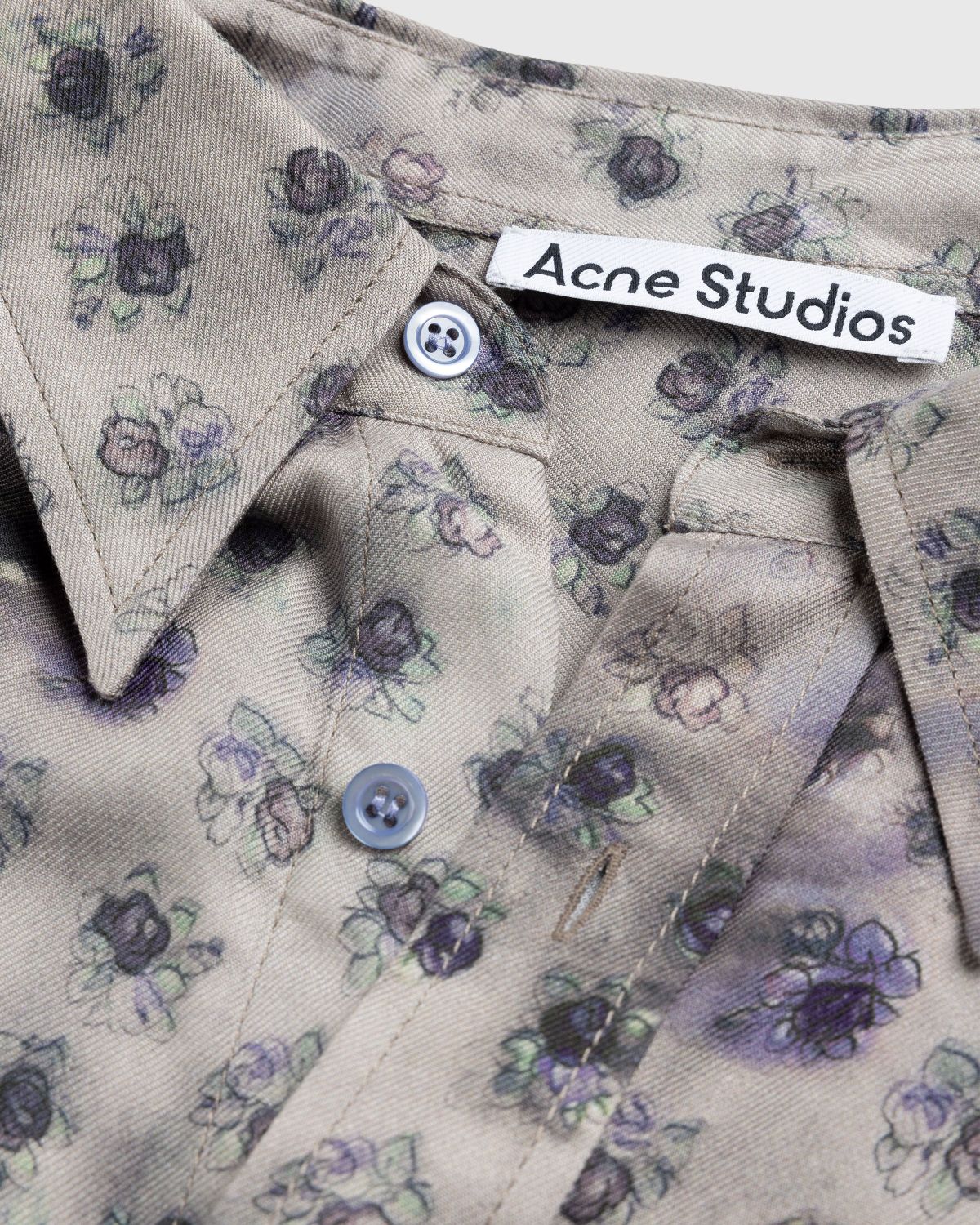 Acne Studios – Short-Sleeve Button-Up Shirt Grey - Shirts - Grey - Image 2