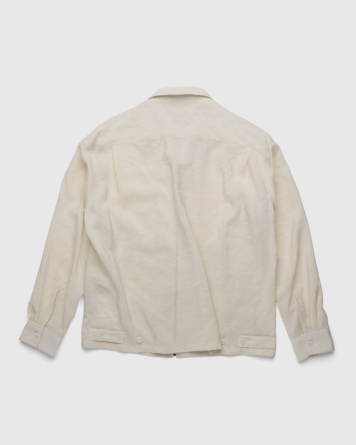 Lemaire – Dry Silk Shirt Blouson Off White - Longsleeve Shirts - Beige - Image 2