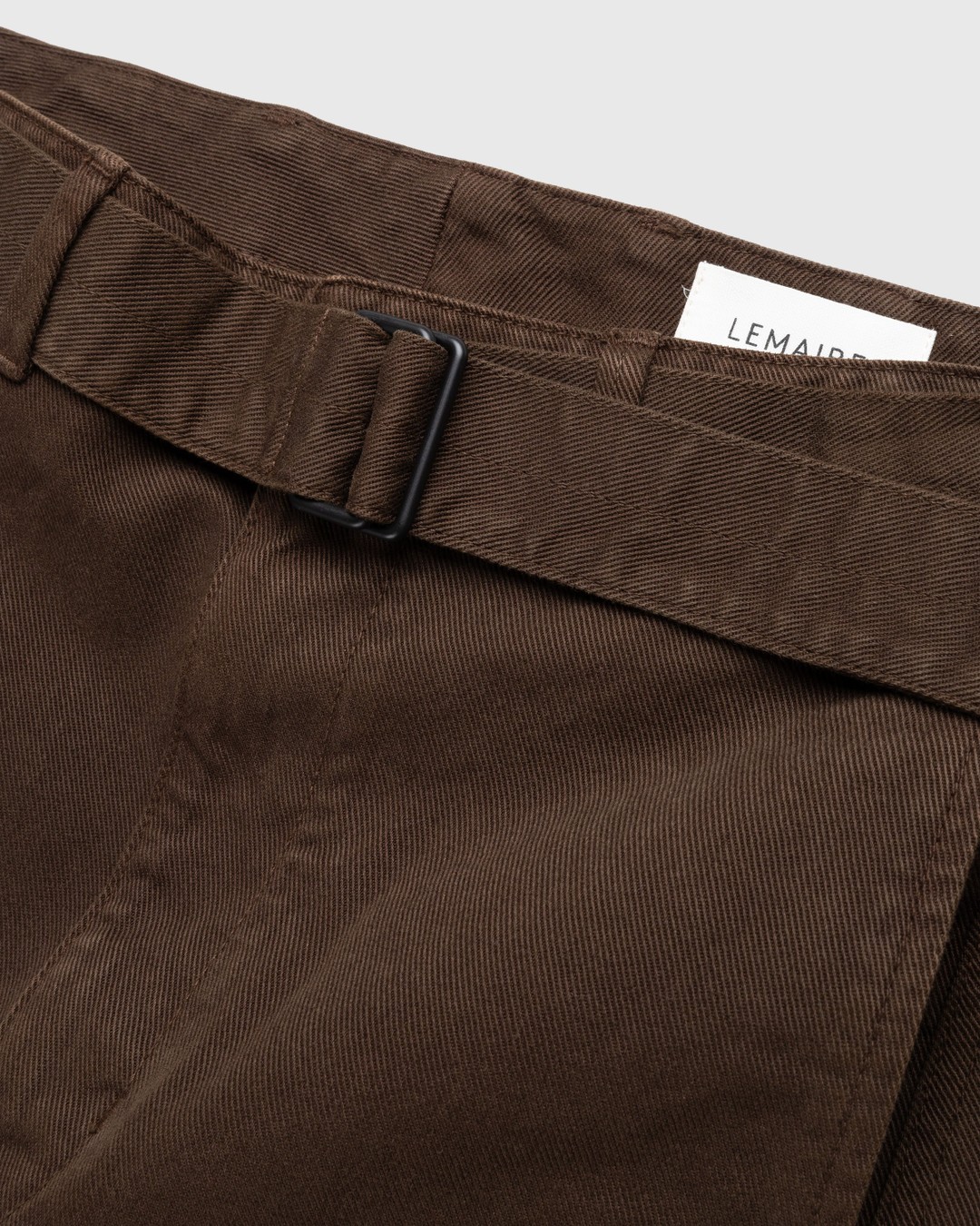 Lemaire – Twisted Belted Casual Pant - Pants - Brown - Image 5