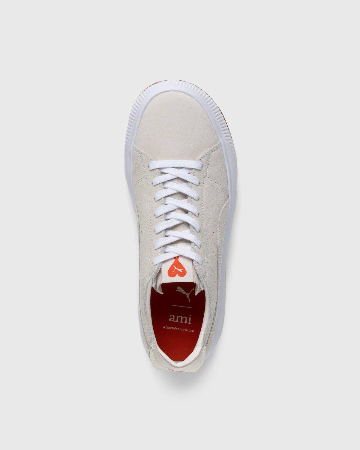 Puma x AMI – Suede Mayu Deconstruct Pristine - Sneakers - White - Image 3