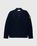 Knit Long-Sleeve Polo Navy Blue