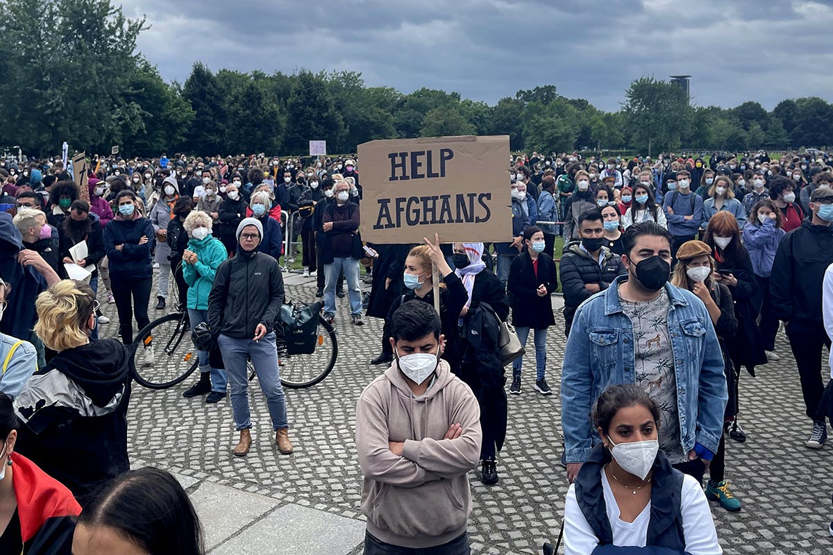 Demonstrators in Berlin demand safe evacuation of Afghans