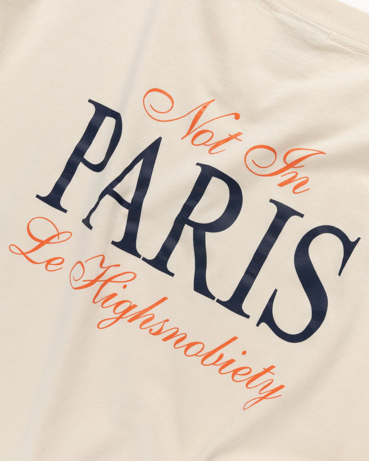 Highsnobiety – Not In Paris 4 Eiffel Tower T-Shirt Eggshell - Tops - Beige - Image 4