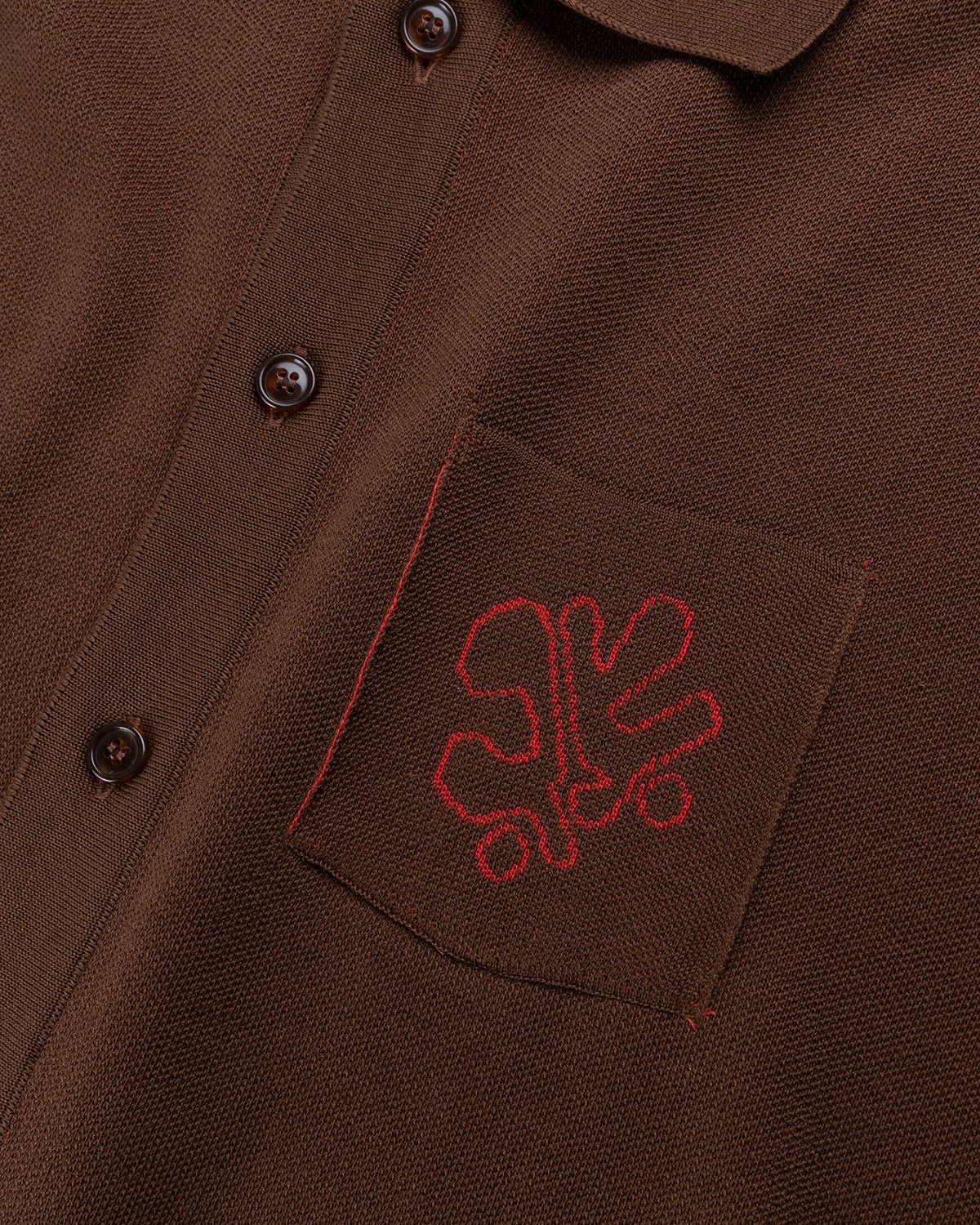 Carne Bollente – Upside Down Knit Shirt Brown - Shortsleeve Shirts - Brown - Image 8