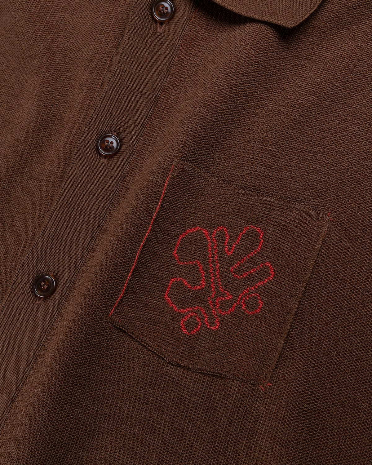 Carne Bollente – Upside Down Knit Shirt Brown - Knitwear - Brown - Image 8