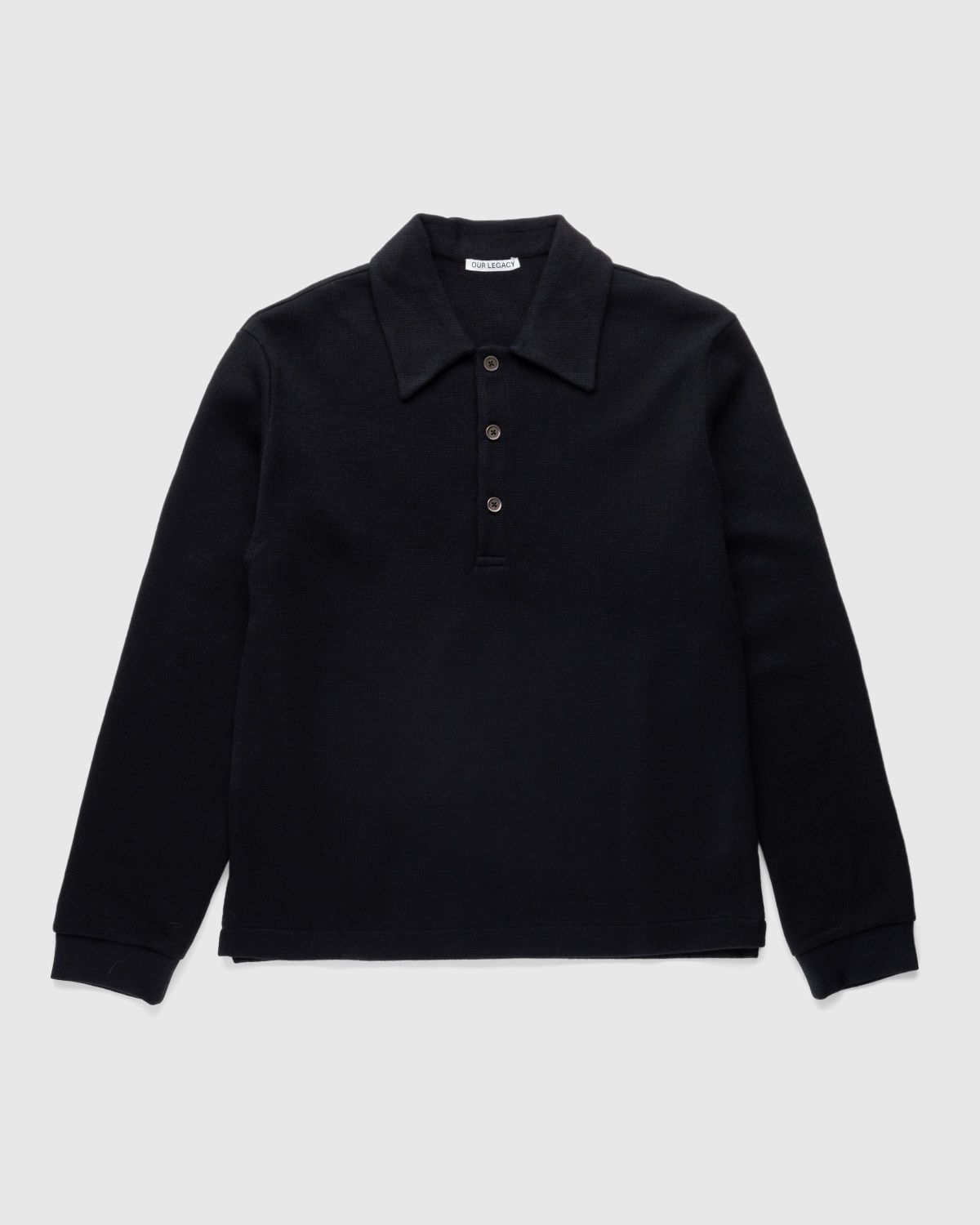 Our Legacy – Ile Piquet Black Pseudo Knit - Knitwear - Black - Image 1