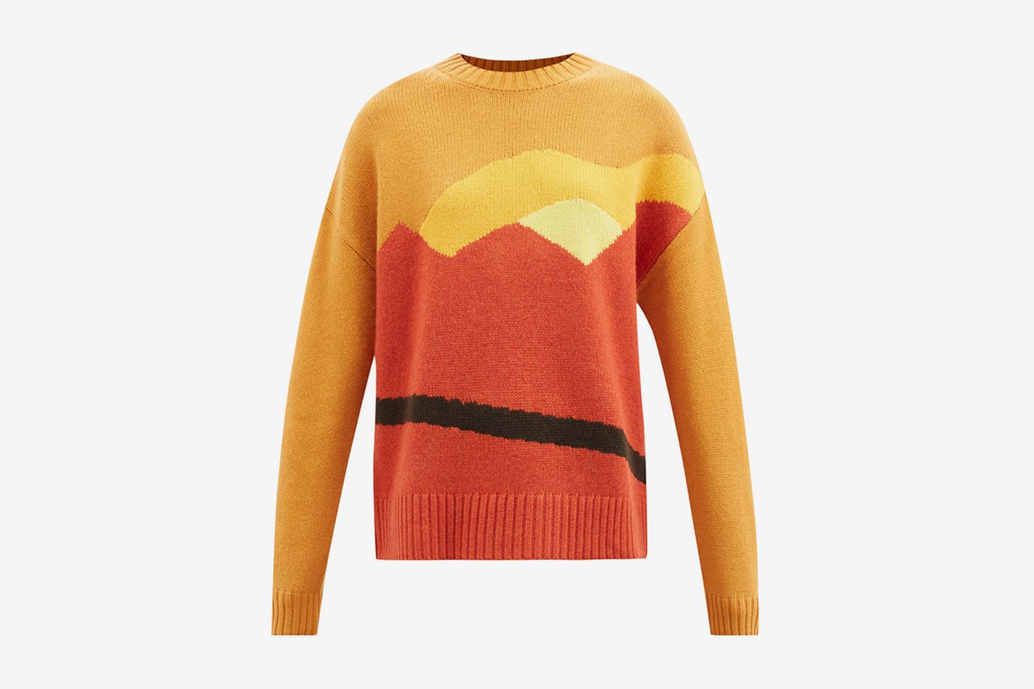 Landscape-intarsia Sweater