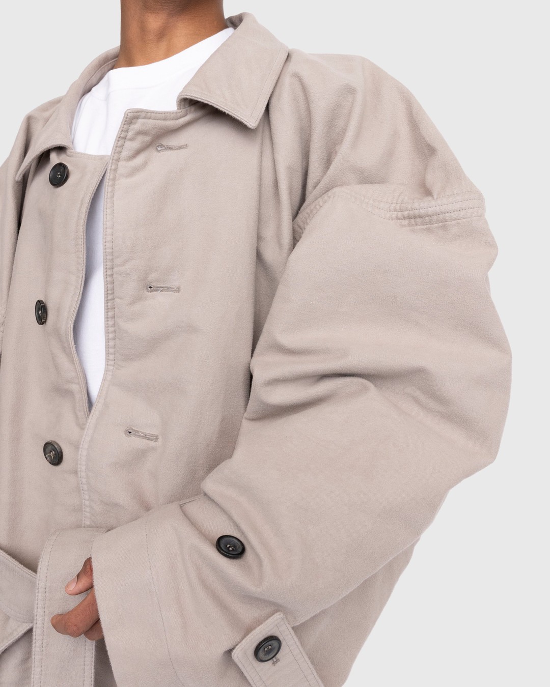 Y/Project – Wire Maxi Trench Coat Brown - Outerwear - Brown - Image 5