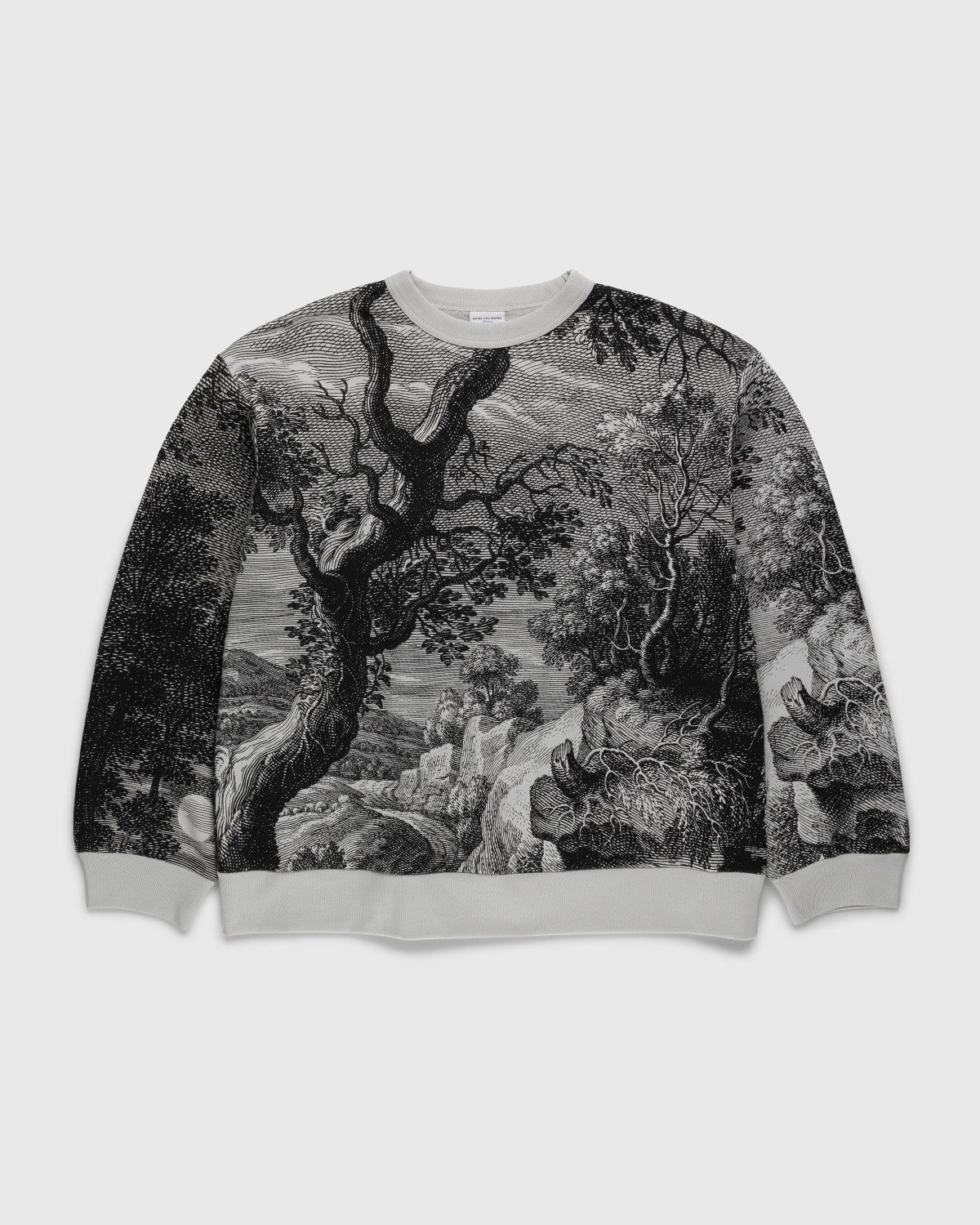 Dries van Noten – Hax Graphic Crewneck Cement - Sweats - Grey - Image 1
